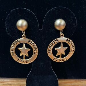 Vintage Matte Gold Dangle Earrings